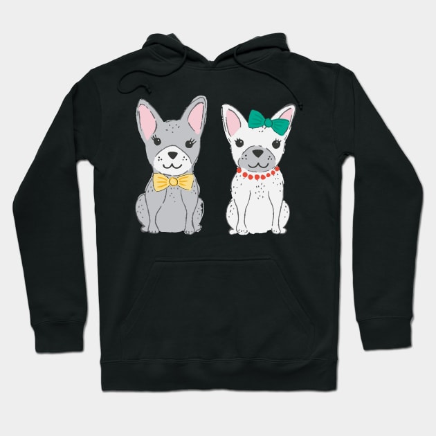 Fancy Frenchies Hoodie by Jacqueline Hurd